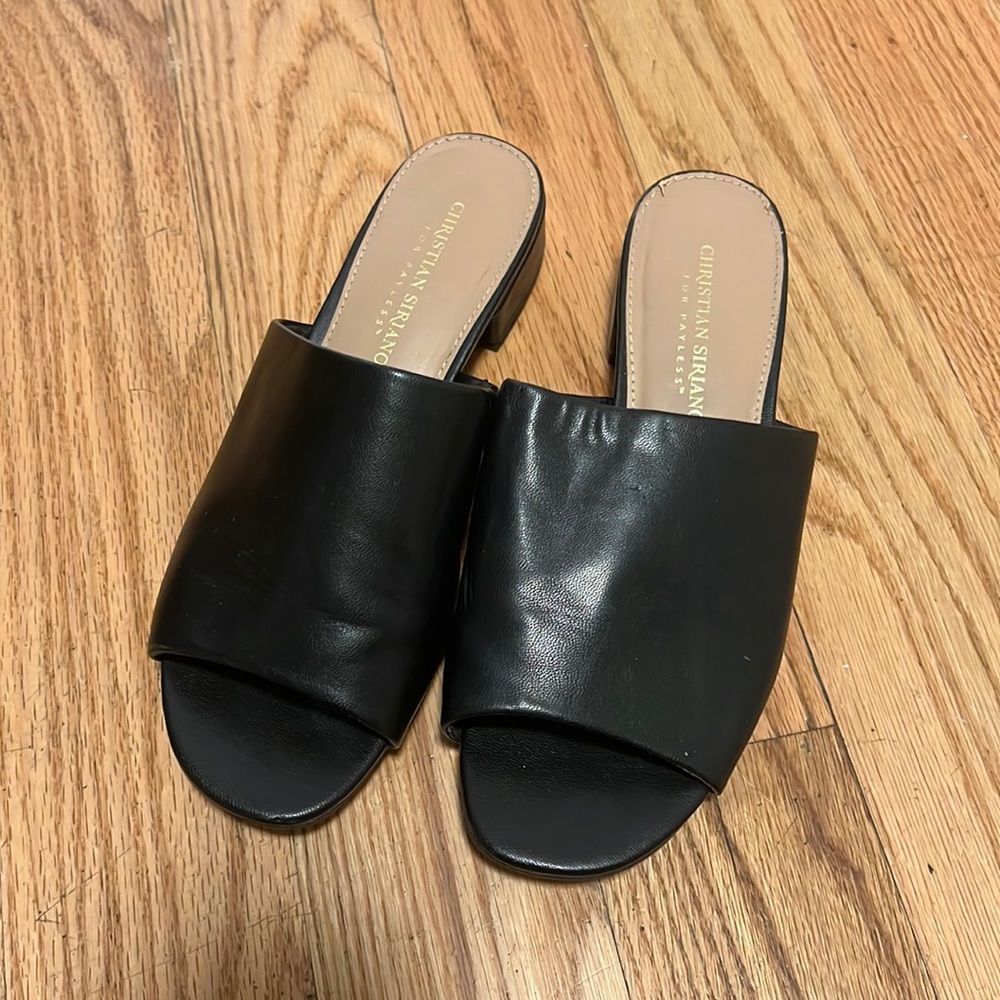 Black Christian siriano mules